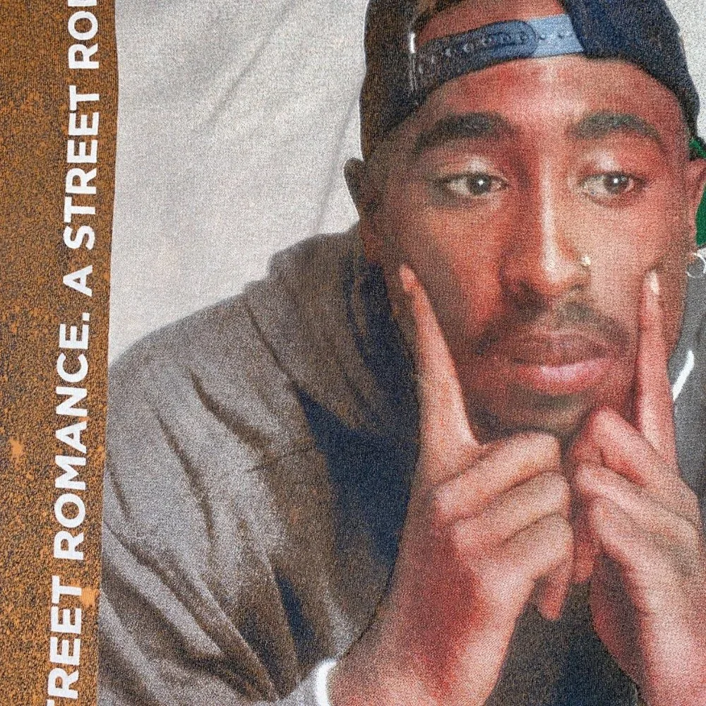 Tupac Poetic Justice Movie Split Neck T-shirt Shirt Black Orange Size L - Picture 6 of 6